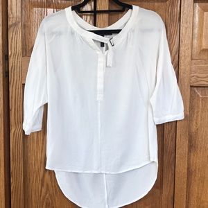 Sheer white BCBG blouse
